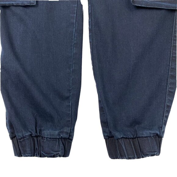VIP Cargo Jogger Pants Jr size 11/30 PullOn Elastic Waistband Ankle Stretch Blue - Picture 6 of 9